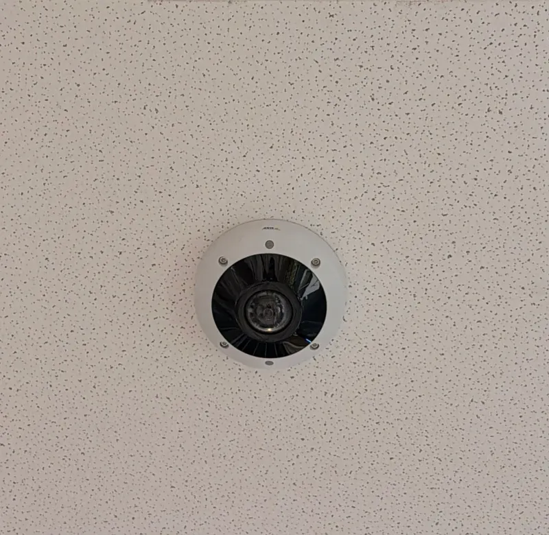 Ceiling dome security camera installation