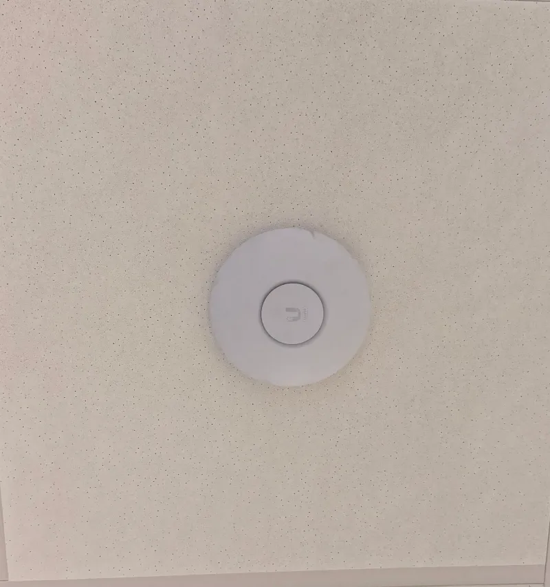 Ceiling-mounted UniFi access point