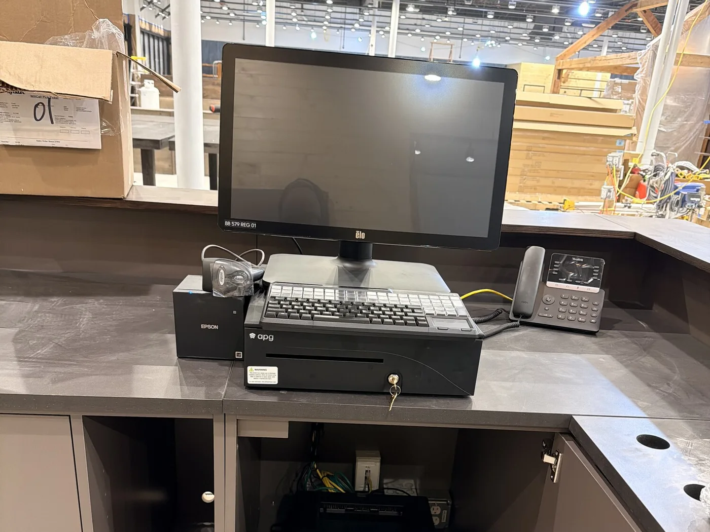 POS register installed at a new commercial build in Maine