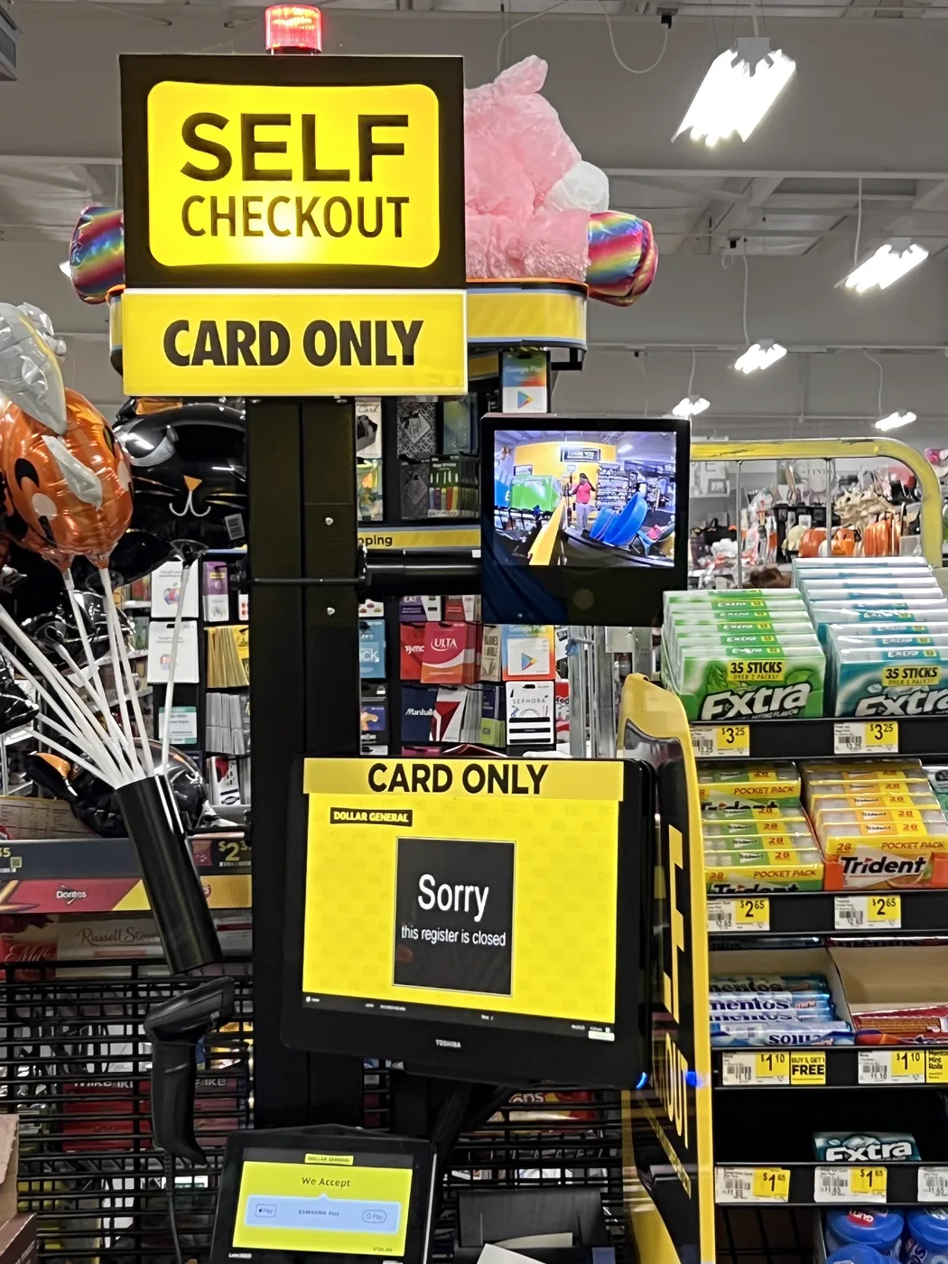 Retail self-checkout station installation