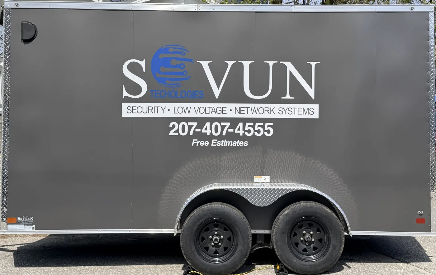 Sovun Technologies job trailer — security, low voltage and network systems
