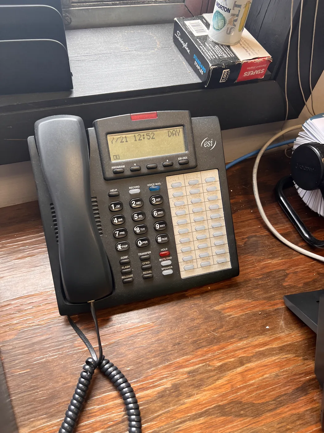 VoIP desk phone installation
