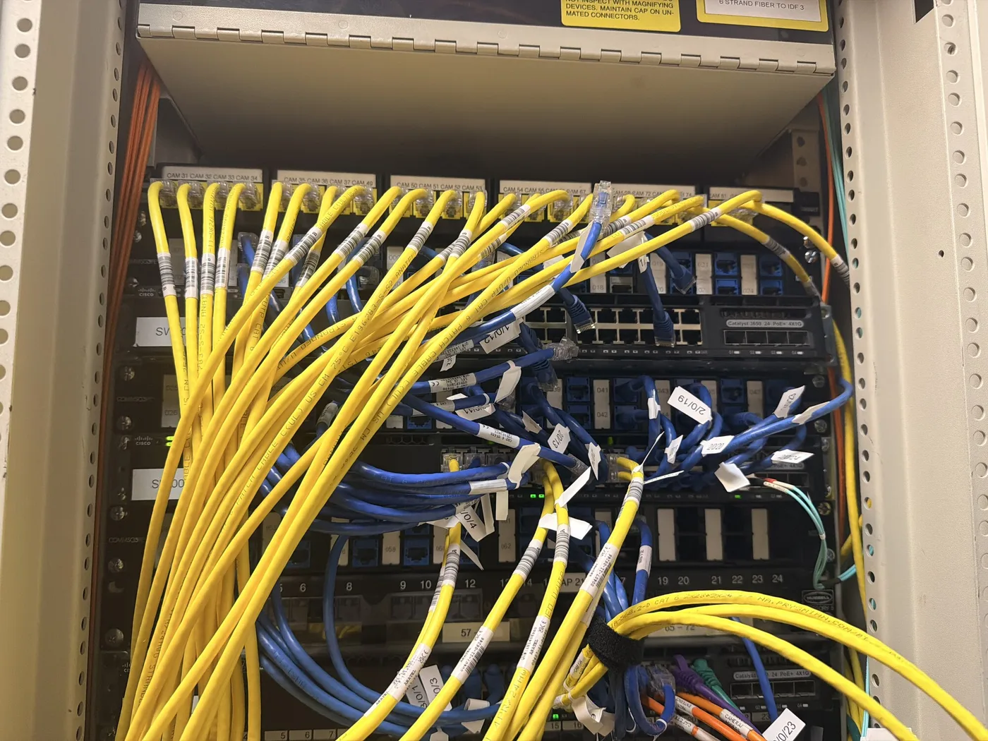 Dense labeled patch panel wiring by Sovun Technologies